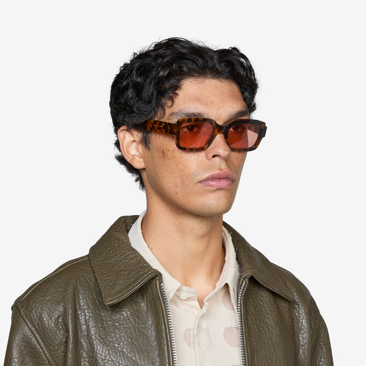 Apollo Havana | Orange Solid Lens