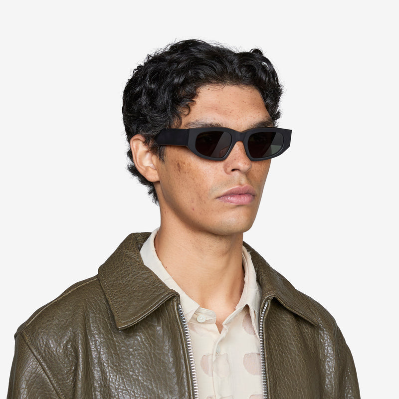 Eclipse Matte Black | Green Solid Lens Eyewear