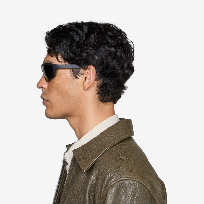 Raven Matte Black | Green Solid Polarised Lens Eyewear