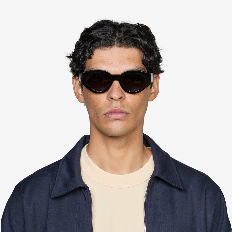 Polly Black | Green Solid Lens Eyewear