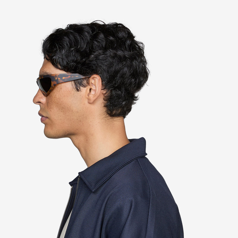 Crow Matte Havana | Green Solid Polarised Lens Eyewear
