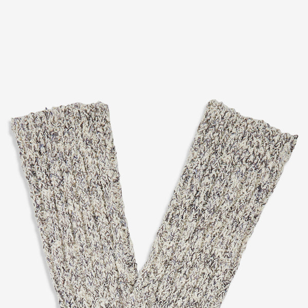 Kasuri Slub Socks Multi Black