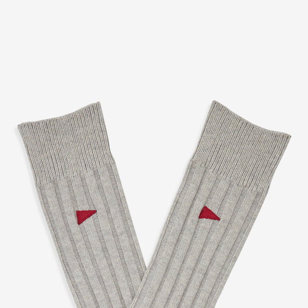 Pennant Crew Socks Grey