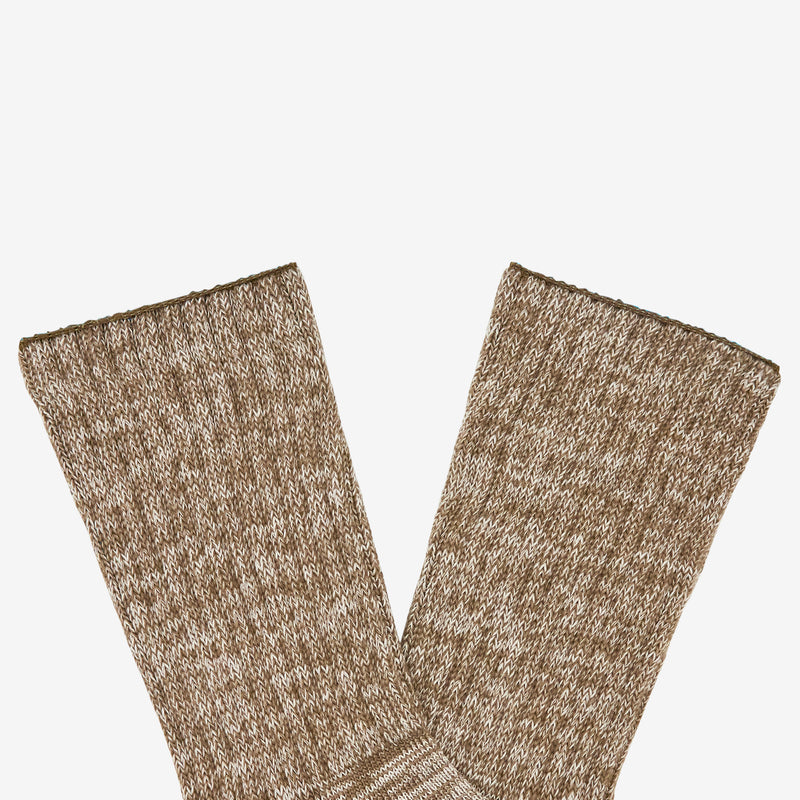 Ribbed Crew Socks Brown Accessories