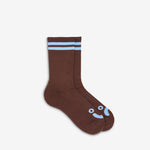 Happy Sad Rib Socks Brown | Blue