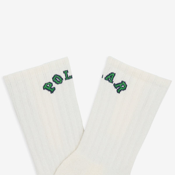 Large Rib Socks College Logo Cloud White Accessories