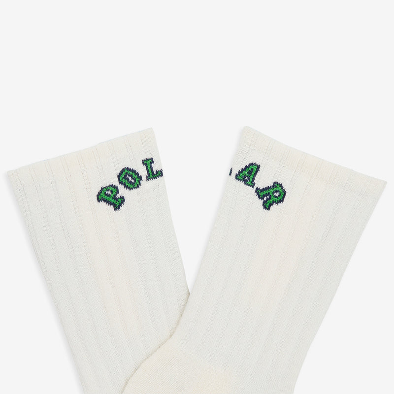 Large Rib Socks College Logo Cloud White Accessories