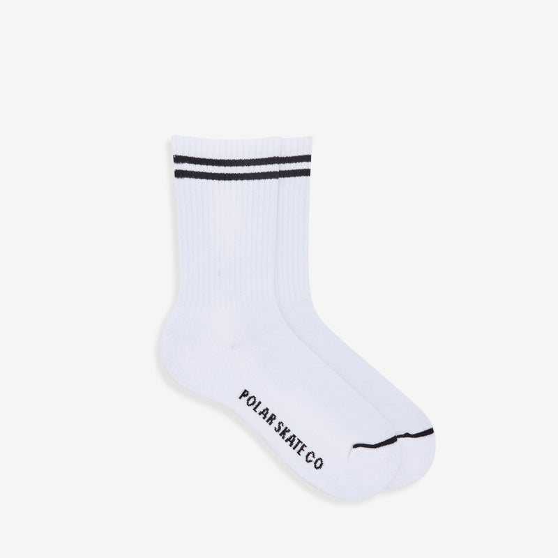 2 Stripes Rib Socks White | Black Accessories
