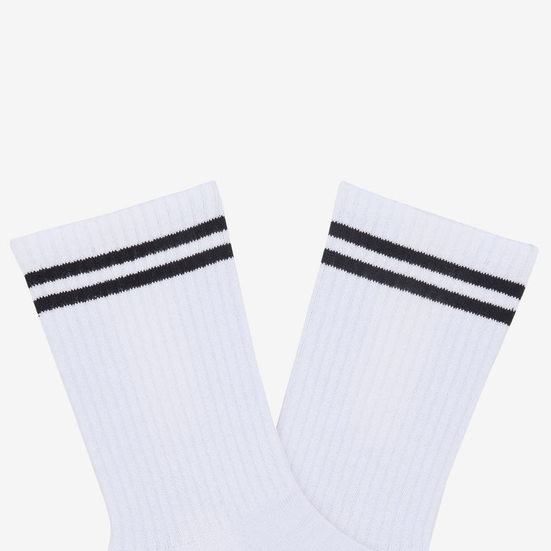 2 Stripes Rib Socks White | Black Accessories