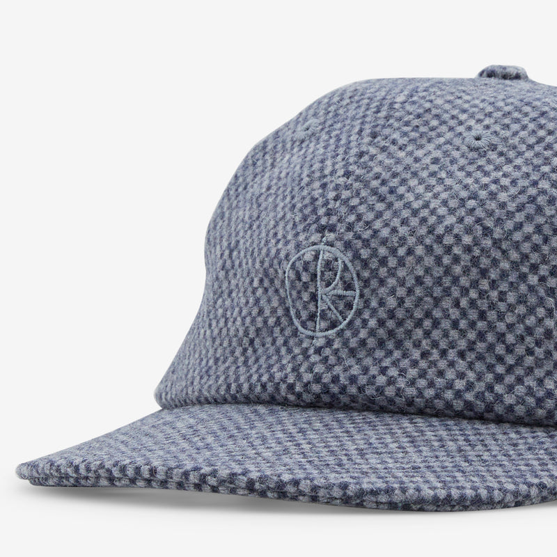 Tom Cap Wool Blue Check Headwear