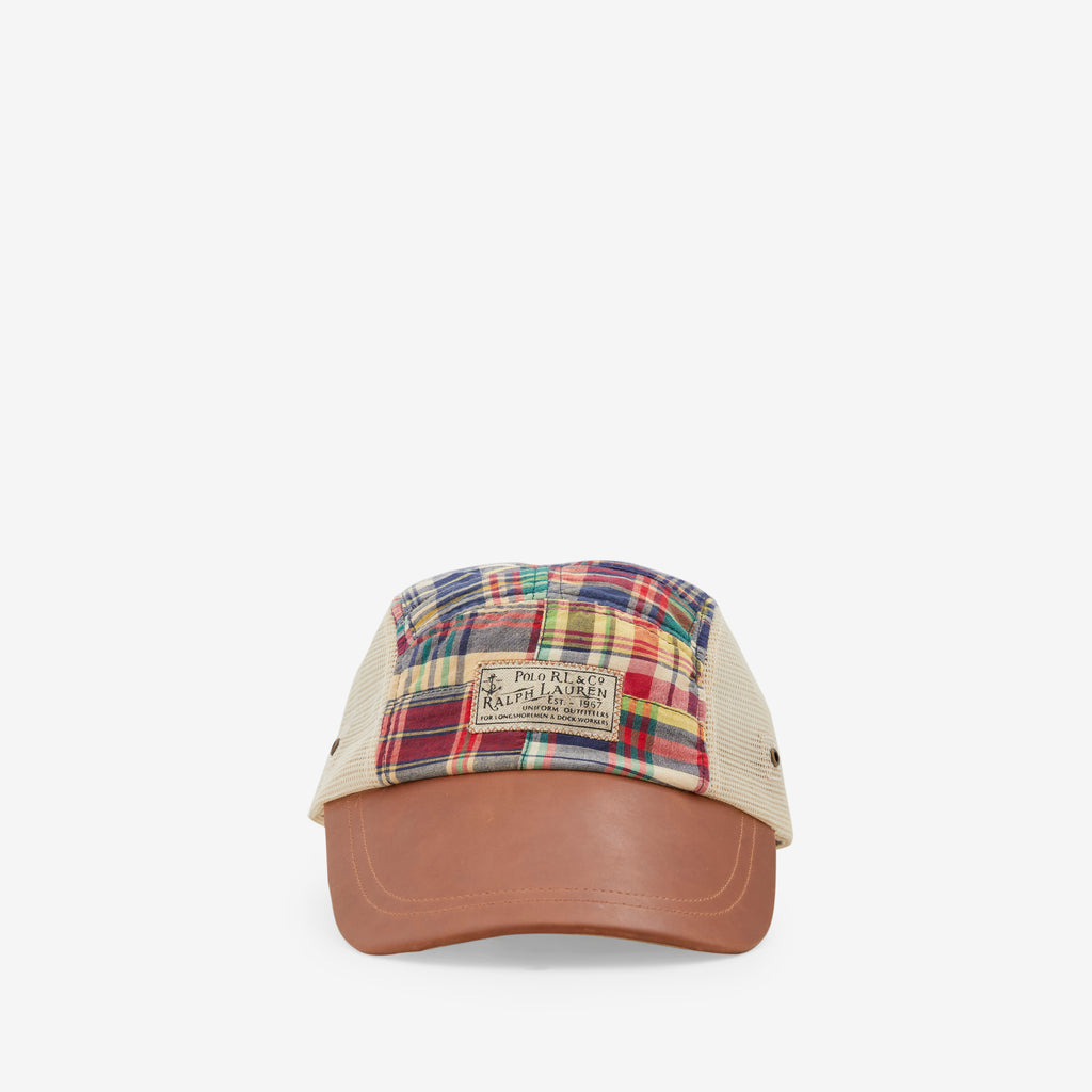 Leather Bill Patchwork Madras Cap Madras Patchwork Above The Clouds