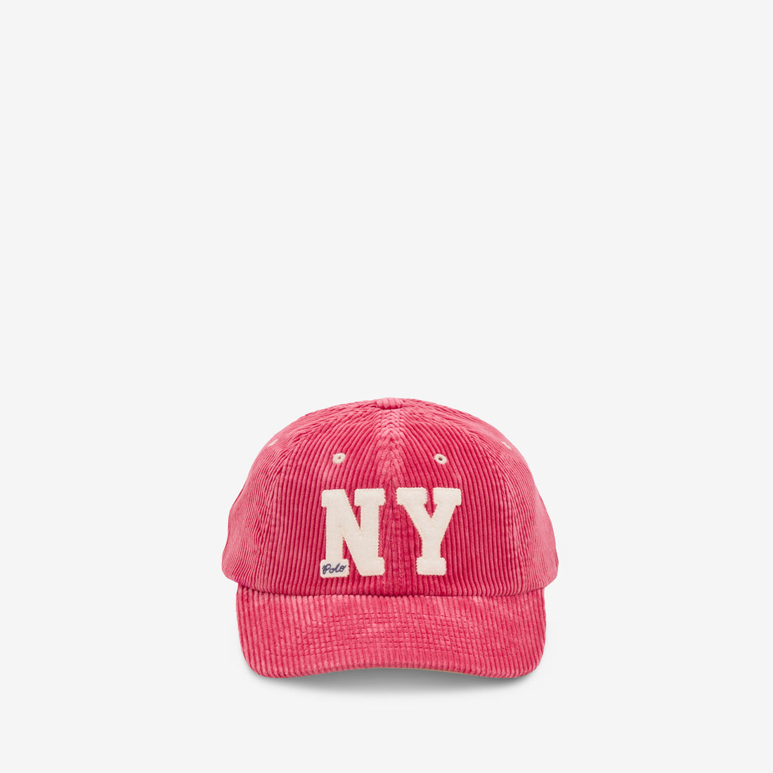NY Patch Corduroy Ball Cap Red Headwear