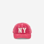 NY Patch Corduroy Ball Cap Red