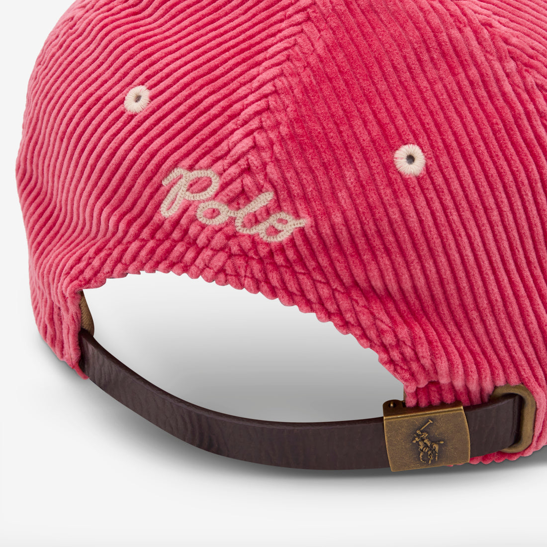 NY Patch Corduroy Ball Cap Red Headwear