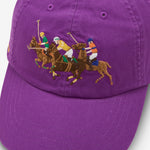 Triple-Pony Twill Ball Cap Purple Dawn