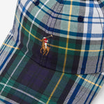 Plaid Oxford Ball Cap White | Green