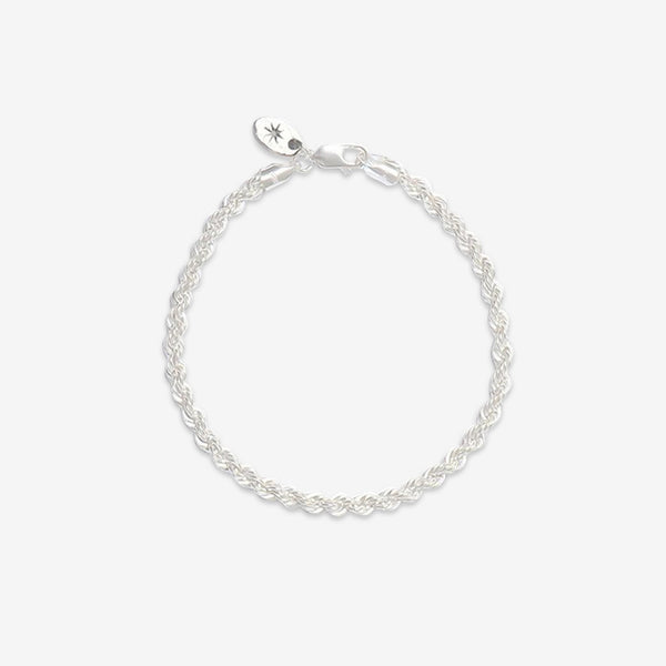 Rope Chain Bracelet Silver
