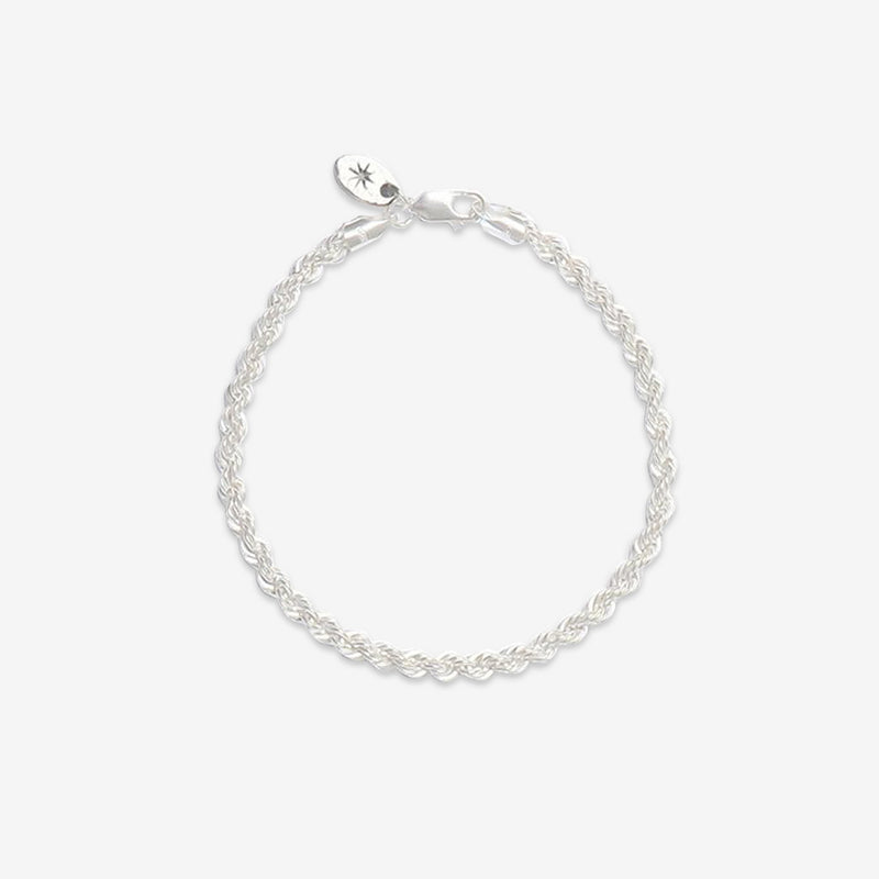 Rope Chain Bracelet Silver
