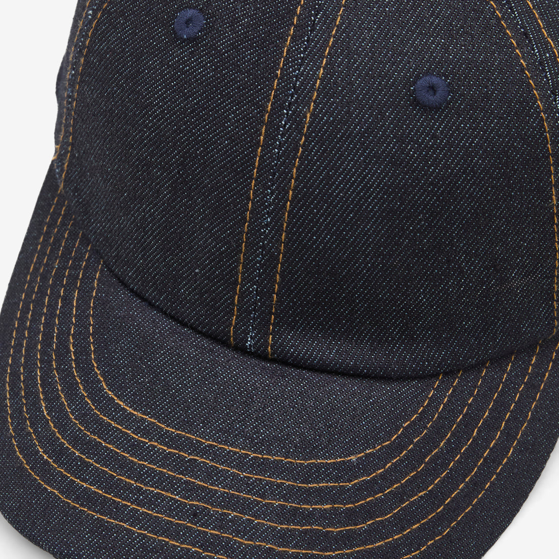 Standard Cap Raw Indigo Denim Headwear