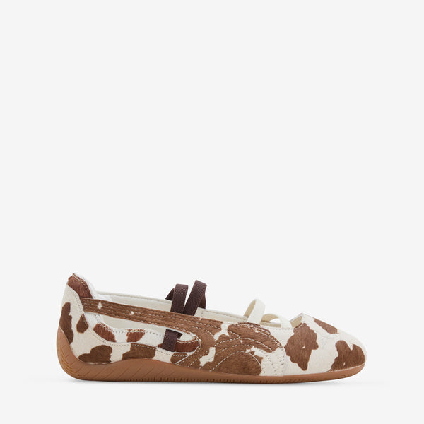 Women's Speedcat Ballet Cow Chocolate Brown | Warm White Footwear