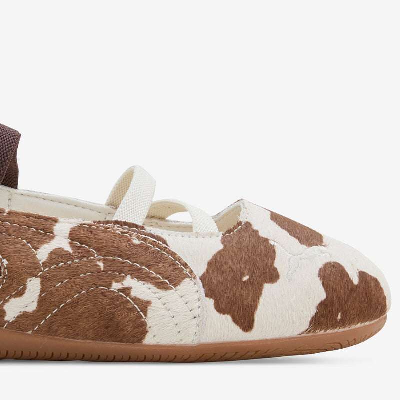 Women's Speedcat Ballet Cow Chocolate Brown | Warm White Footwear