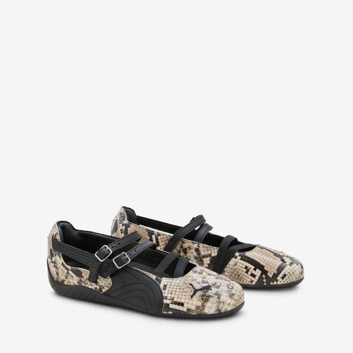 Women's Speedcat Ballet Snake PUMA Black | Vapor Gray Front