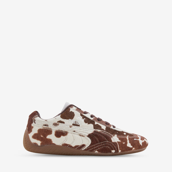 Women's Speedcat Cow Chocolate Brown | Gum Footwear