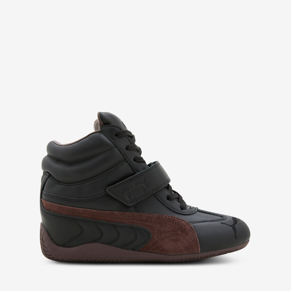 Women's Speedcat Wedge Leather PUMA Black | Chocolate Footwear