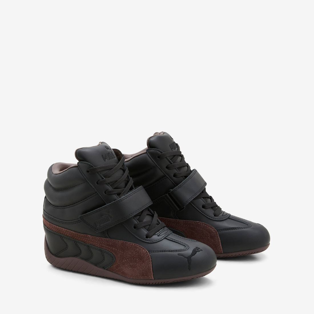 Women's Speedcat Wedge Leather PUMA Black | Chocolate Footwear