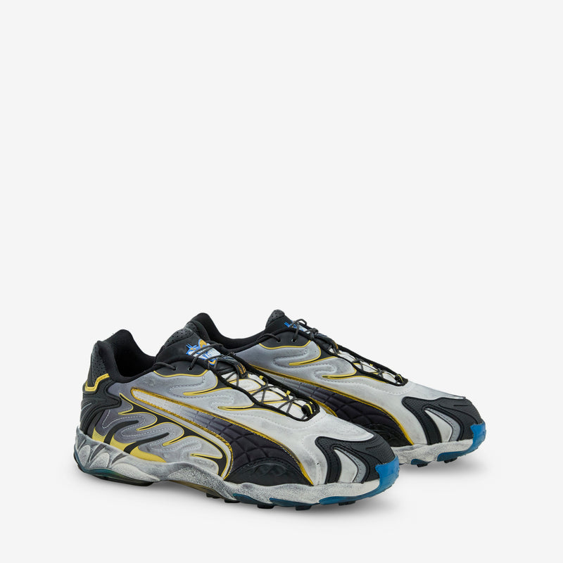 A AP Rocky x Inhale Distressed Neoprene Warm White PUMA Black Pele Above The Clouds