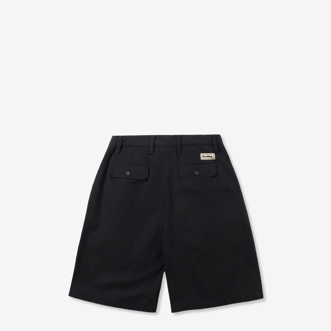 Pleated Shorts Washed Black Shorts