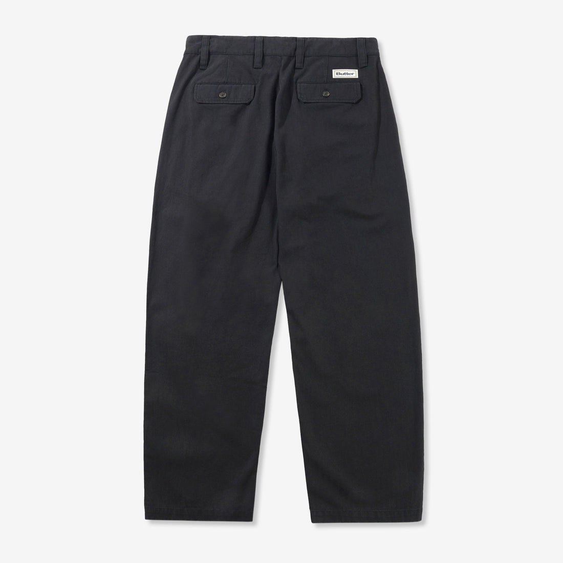 Pleated Trousers Washed Black Pants