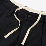 Pleated Trousers Washed Black