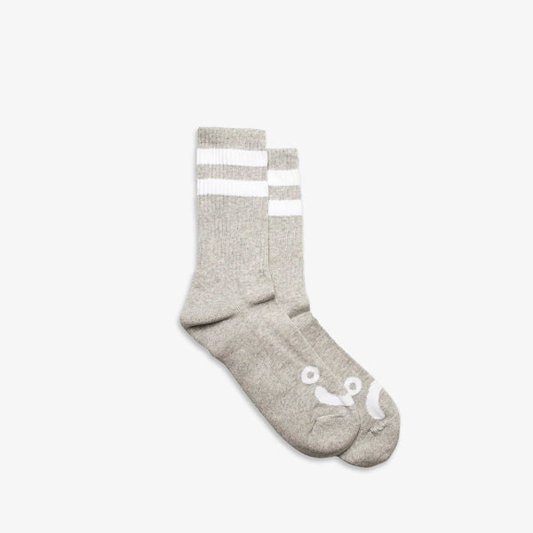 Happy Sad Socks Heather Grey