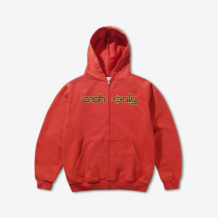 Protocol Zip-Thru Hood Washed Red Front