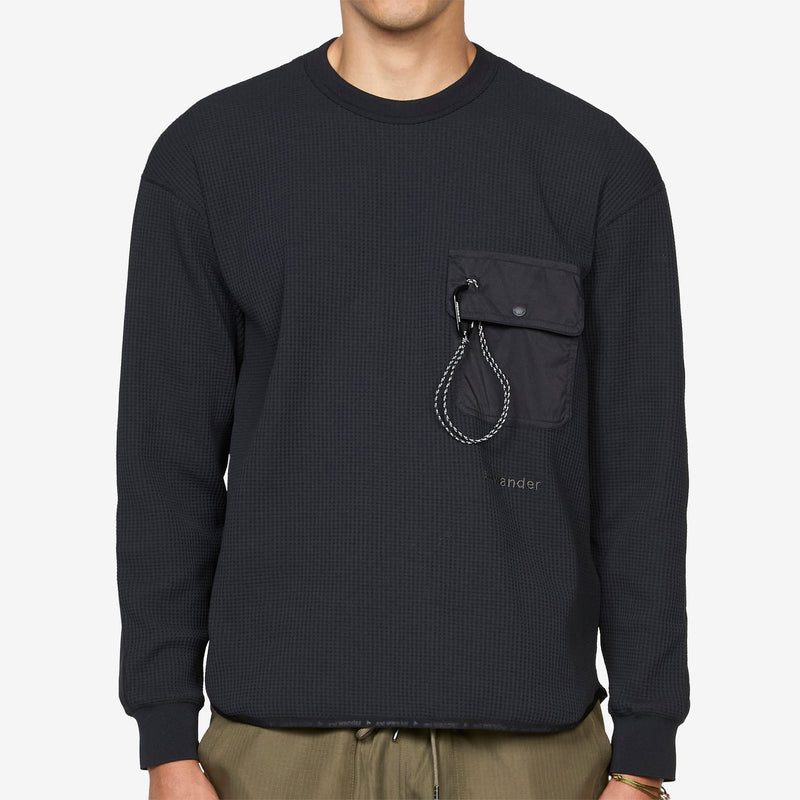 PE Waffle Longsleeve T-Shirt Black Tees