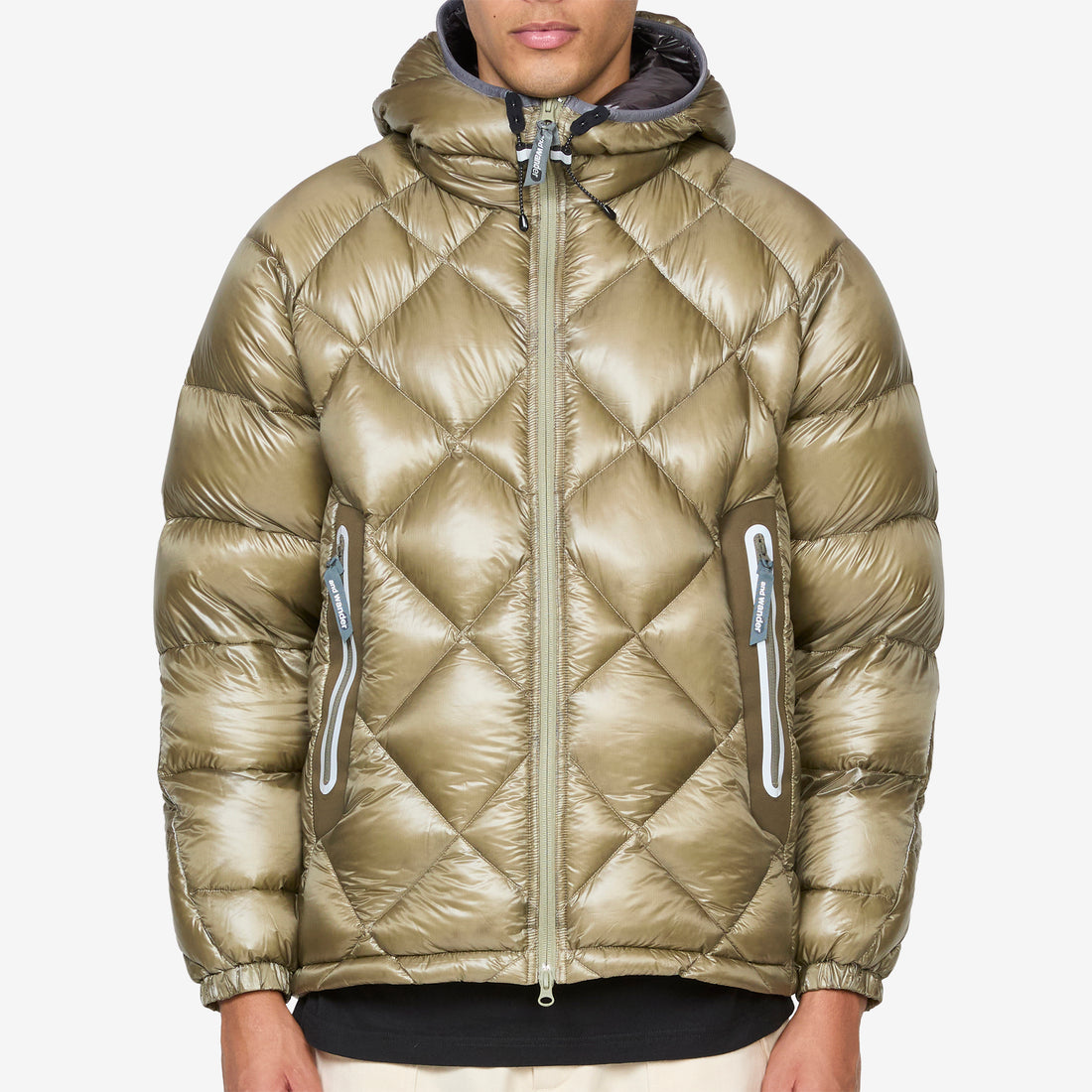 Diamond Stitch Down Jacket Light Khaki Jackets
