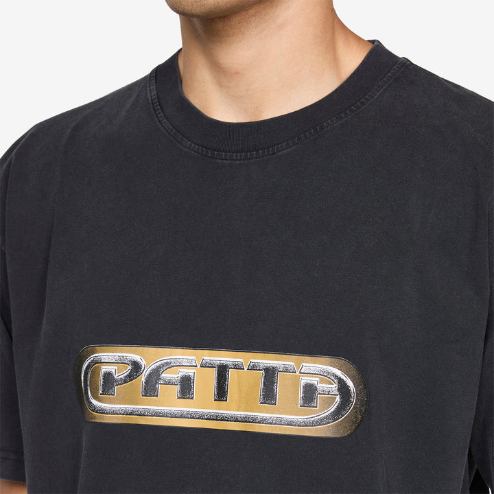 Gilded Acid Washed T-Shirt Black