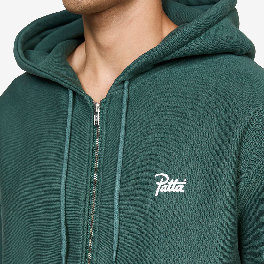 Classic Zip Up Hooded Sweater Bistro Green Jumpers