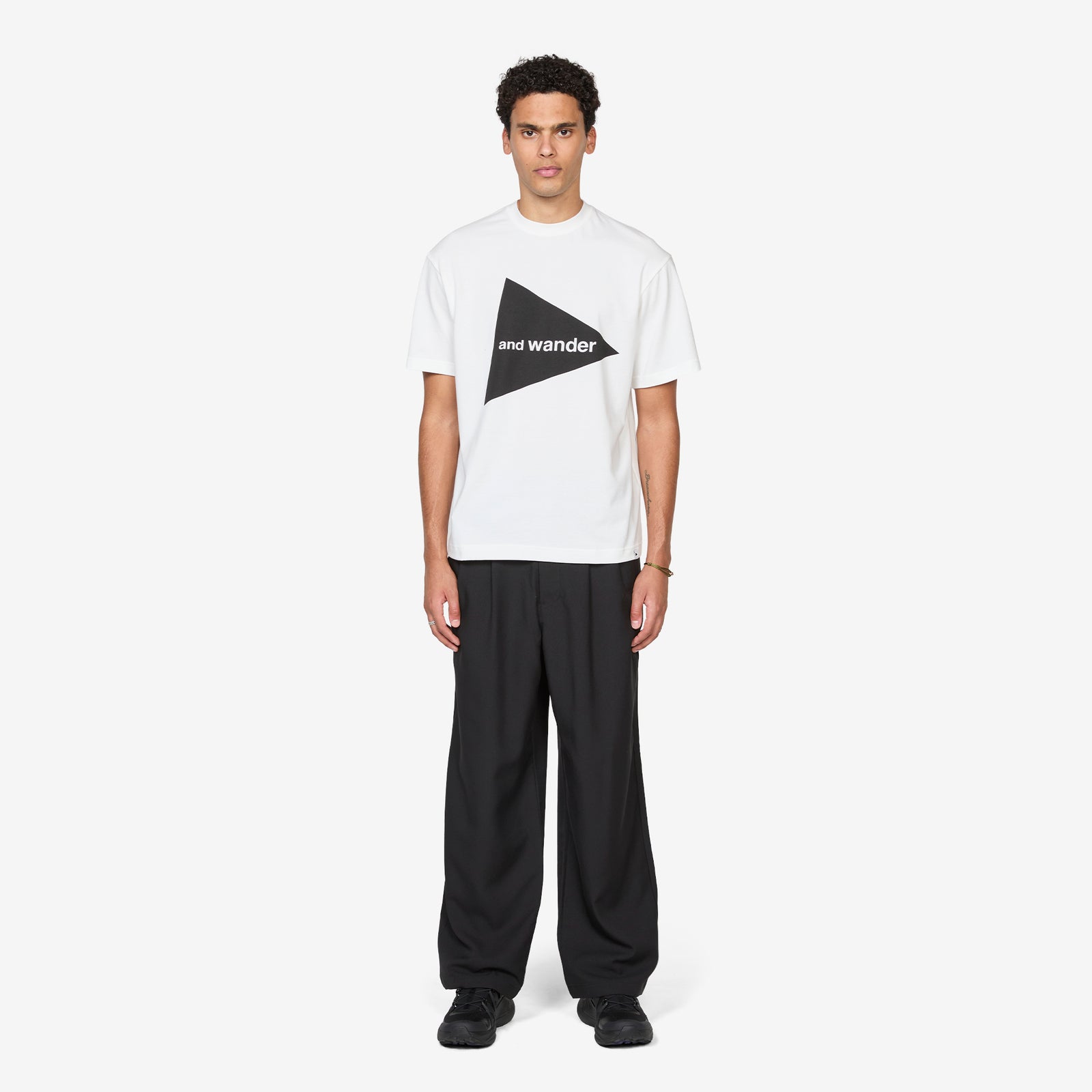 PE Melange Twill Wide Pants Black – Above The Clouds