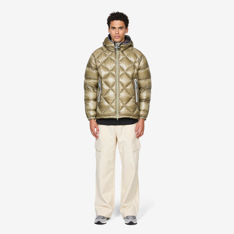 Diamond Stitch Down Jacket Light Khaki Jackets