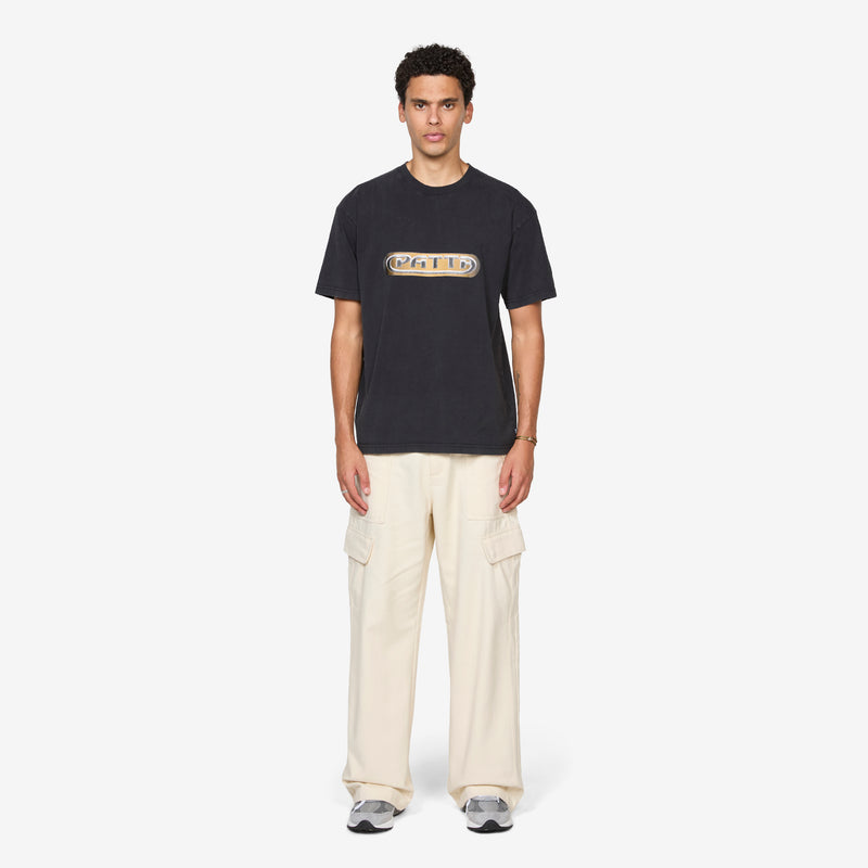 Gilded Acid Washed T-Shirt Black Tees