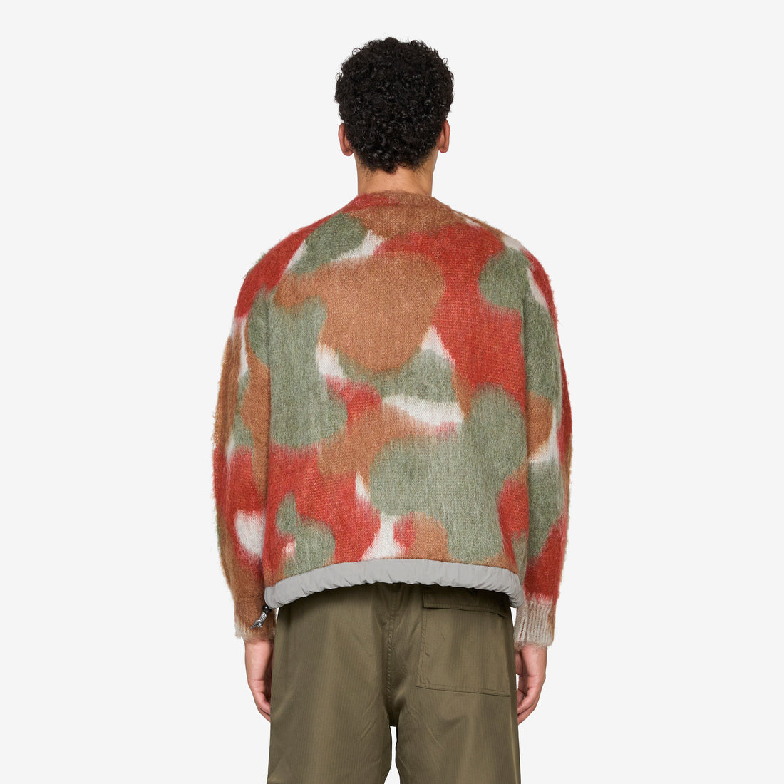 Mix Color Shaggy Knit Sweater Brown Mix Jumpers