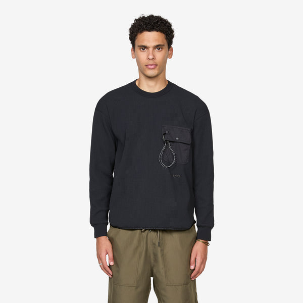 PE Waffle Longsleeve T-Shirt Black Tees