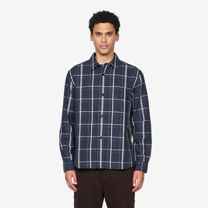 Overall Shirt Slate Blue | Off White Front