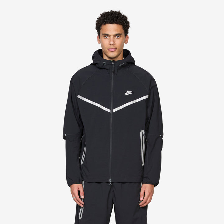 Nike Tech Full-Zip Woven Windrunner Jacket Black Front