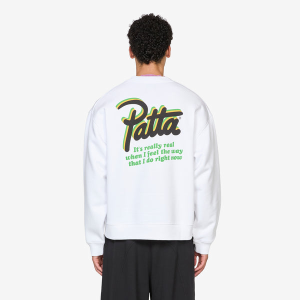 Block Party Crewneck Sweater Light Grey Melange Jumpers