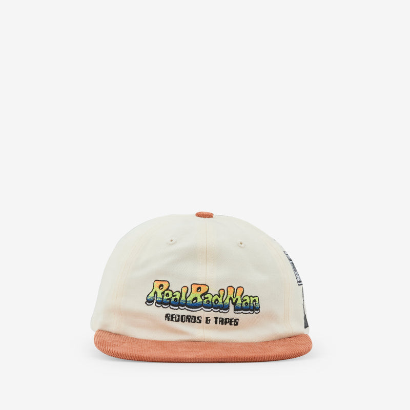 Records & Tapes 6 Panel Cap Natural White