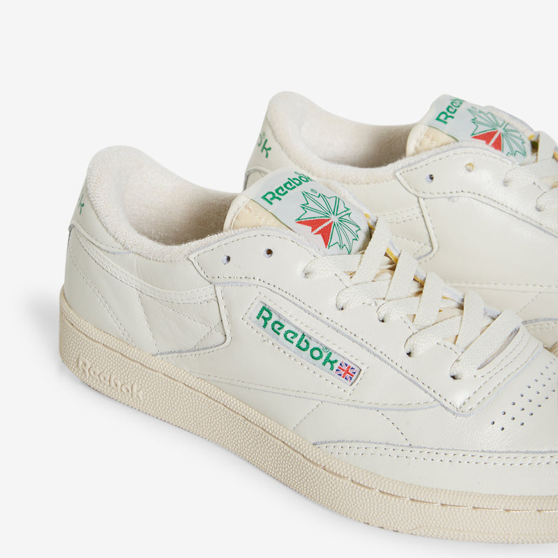 Club C 1985 TV Chalk | Paper White | Green Footwear