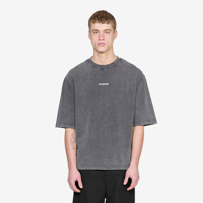 Graphic Oversized T-Shirt Dark Grey Tees